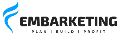 Embarketing logo — business, business tools, and finance insights platform
